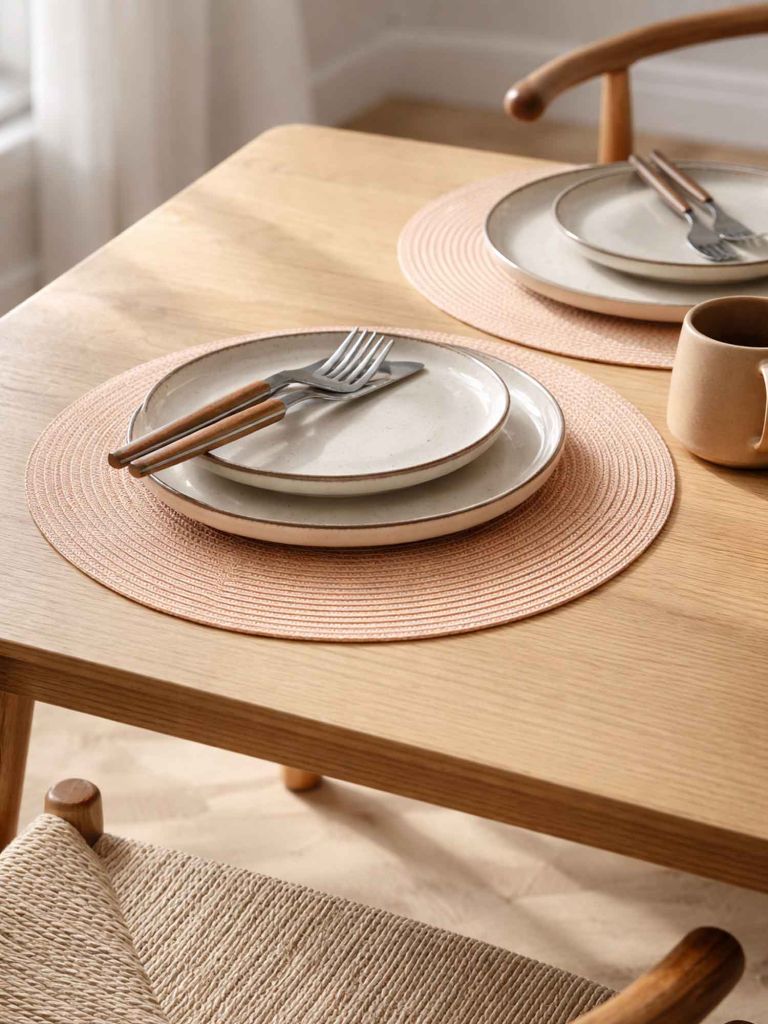 Tấm lót đĩa | KUNGSMYNTA | polypropylene | hồng/vàng | Ø38cm