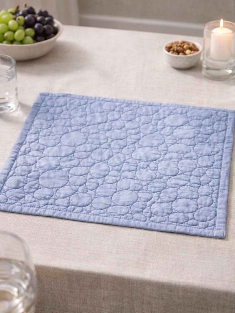 Tấm lót đĩa | NATTFIOL | polyester | xanh | R33xD43cm