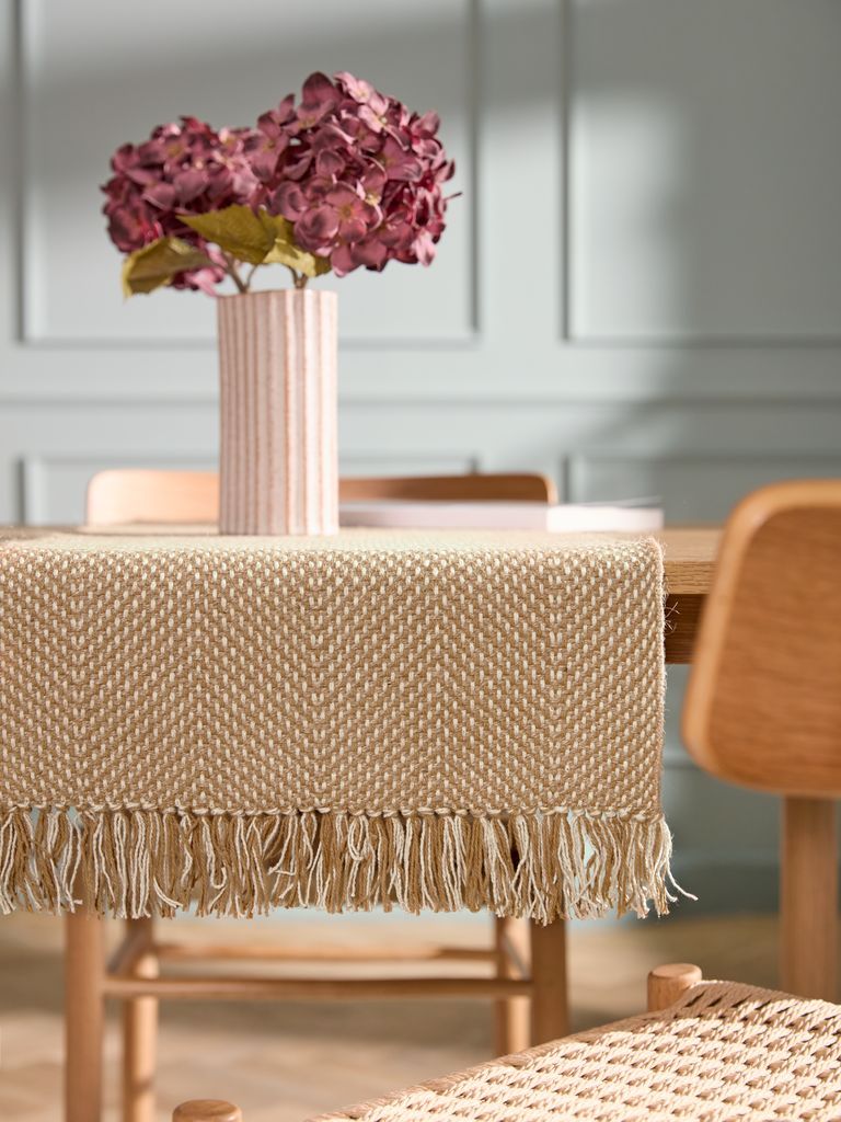 Khăn table runner | ULLVIER | sợi đay/cotton | màu tự nhiên/be | R38xD150cm