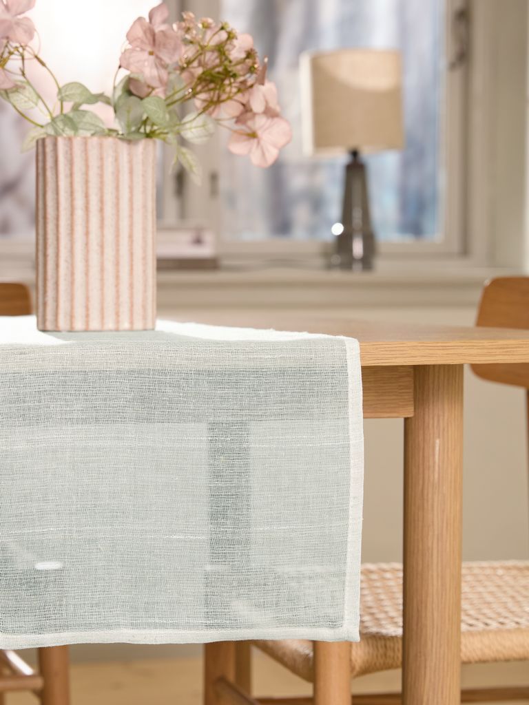 Khăn table runner | BREI | polyester | màu tự nhiên/trắng | R30xD140cm