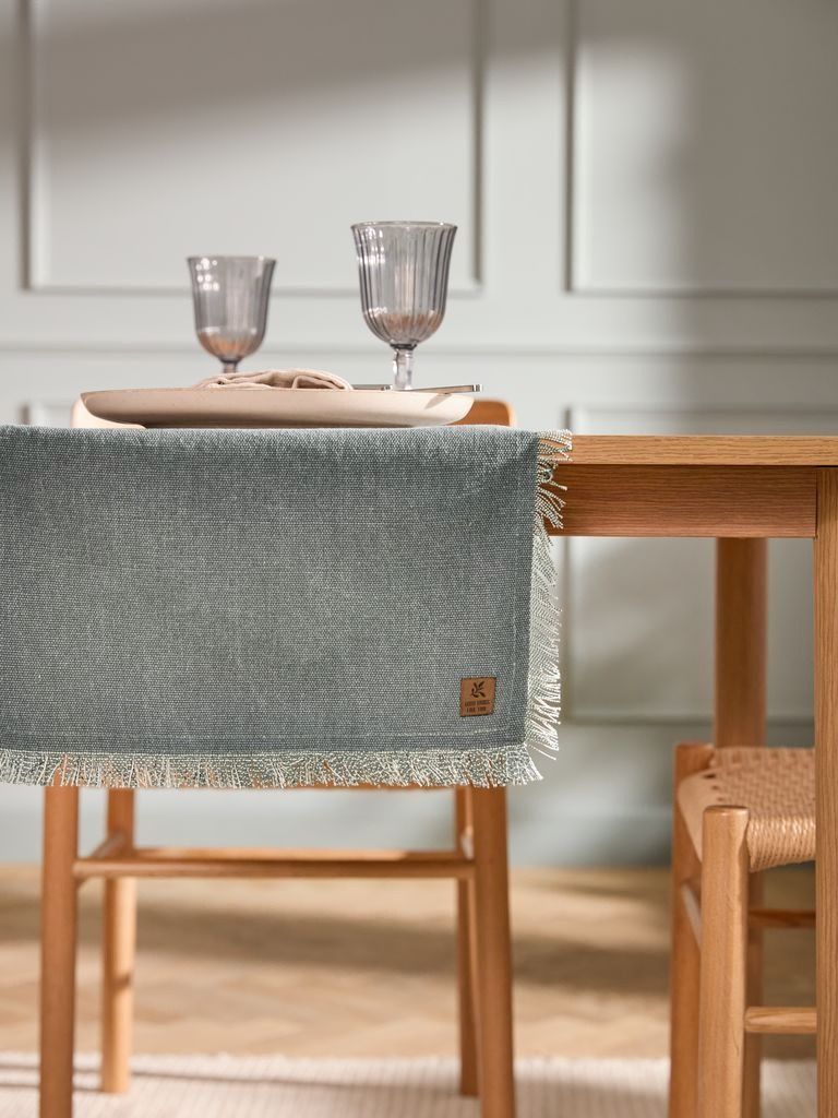 Khăn table runner | BEKKEBLOM | cotton | xanh rêu | R40xD150cm