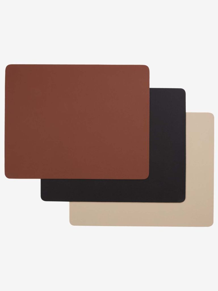 Tấm lót đĩa | TIDSEL | PU | đen | R33xD42cm