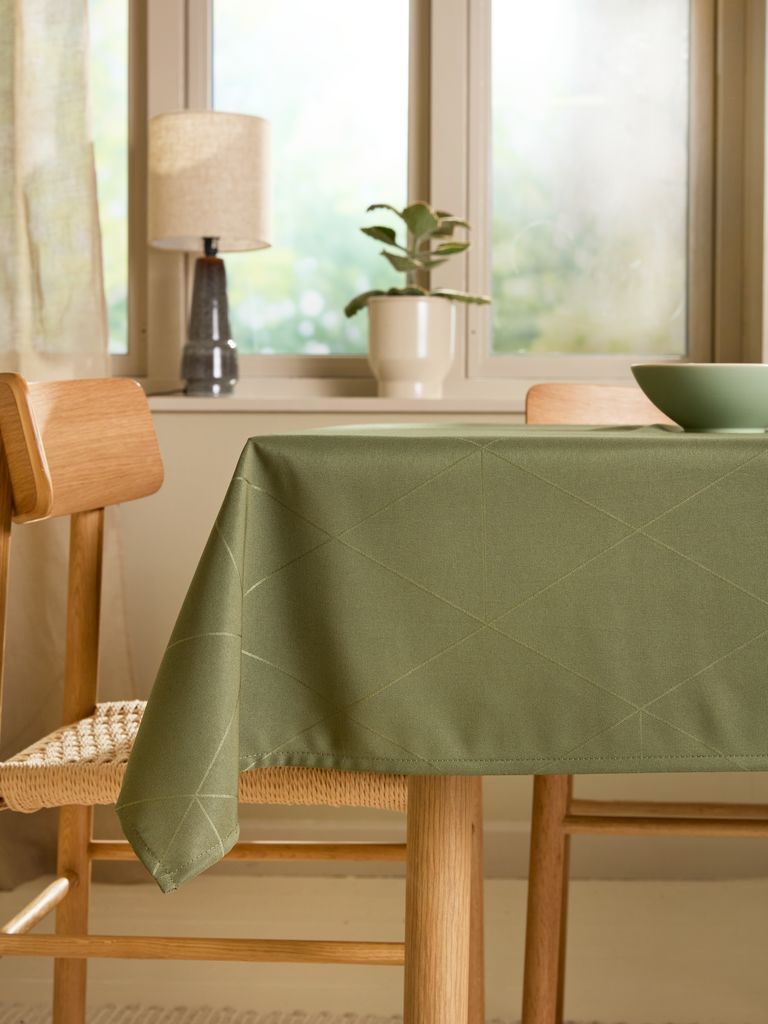 Khăn phủ bàn | FJELLRAPP | polyester | xanh lá | R140xD240cm