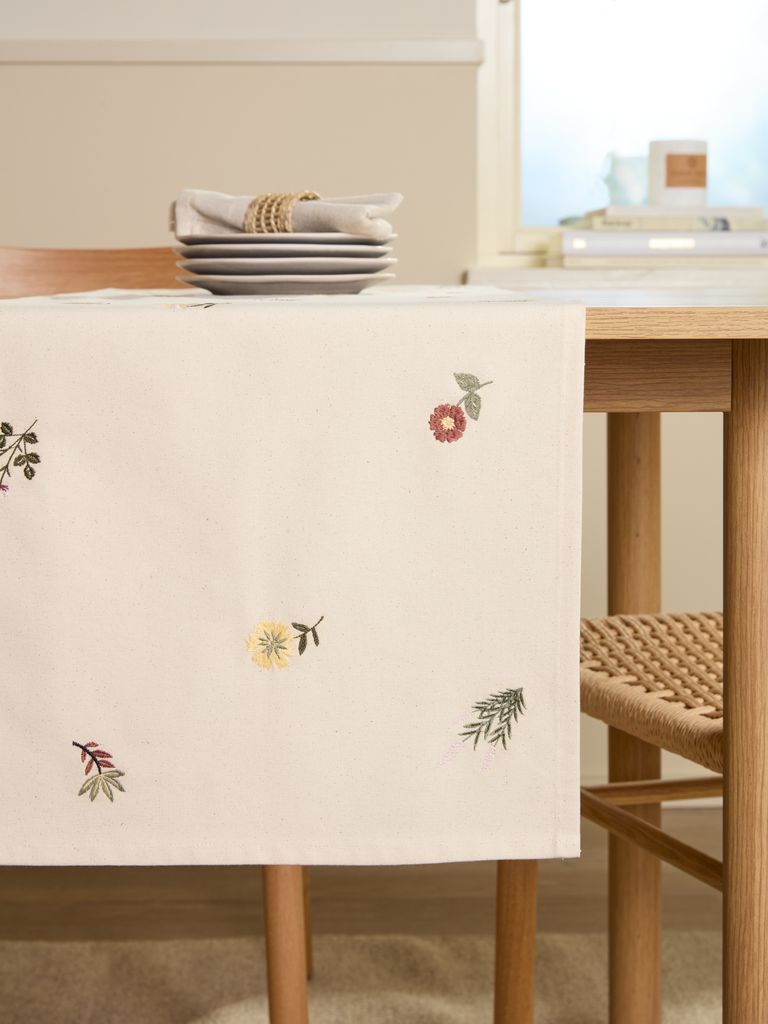 Khăn table runner | VANDIRIS | cotton | trắng | R37xD150cm