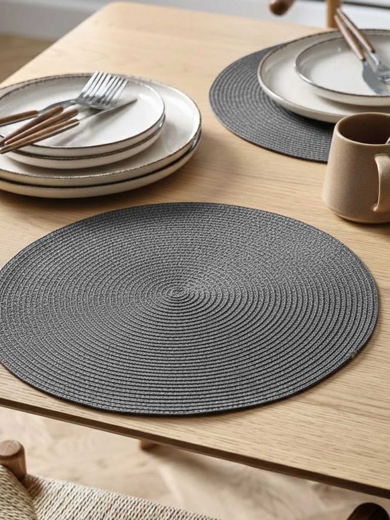 Tấm l&oacute;t đĩa | KUNGSMYNTA | polyester | x&aacute;m đậm | &Oslash;38cm