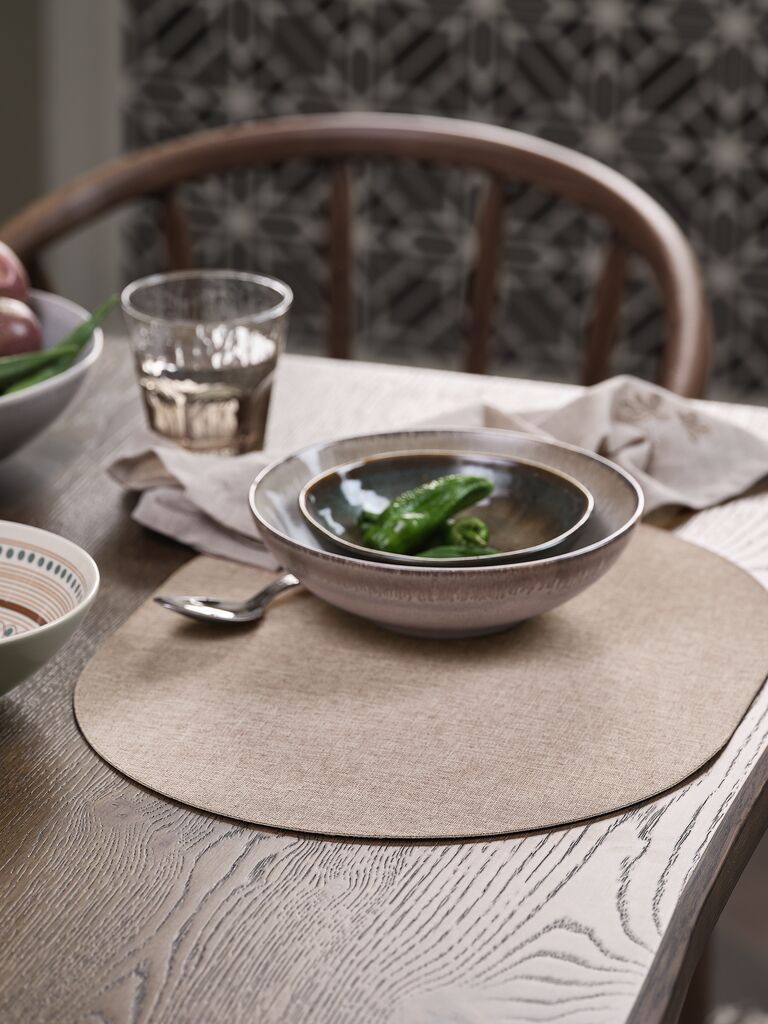 Tấm lót đĩa | FJELLOK | nhựa PP | nâu | R33xD43cm