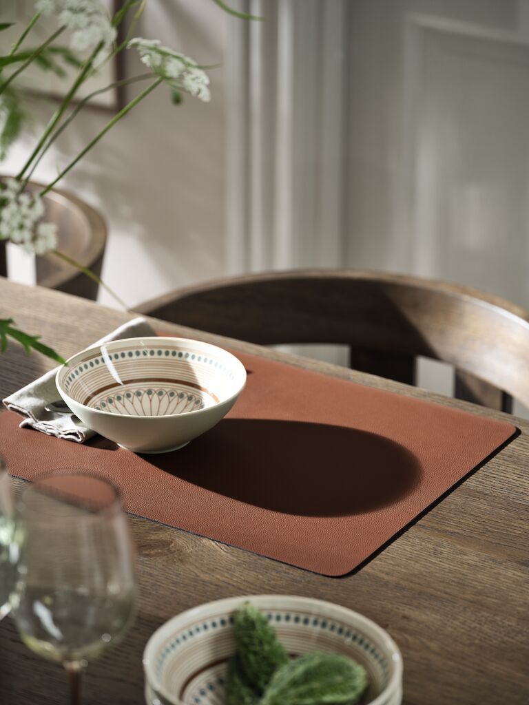 Tấm lót đĩa | TIDSEL | PU | nâu | R33xD42cm  