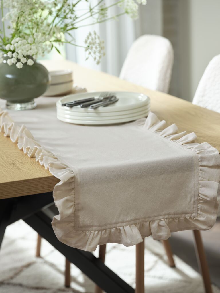 Khăn table runner | HJORTRON | cotton/polyester | be | R40xD160cm