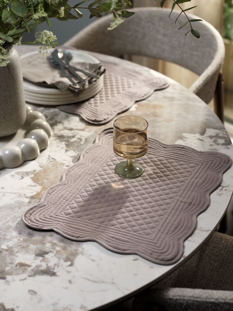 Tấm lót đĩa | OSP | polyester | màu cát | R33xD42cm