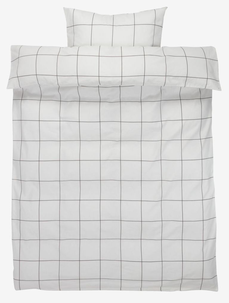Bộ vỏ chăn gối đơn Cotton Crista Đen Trắng