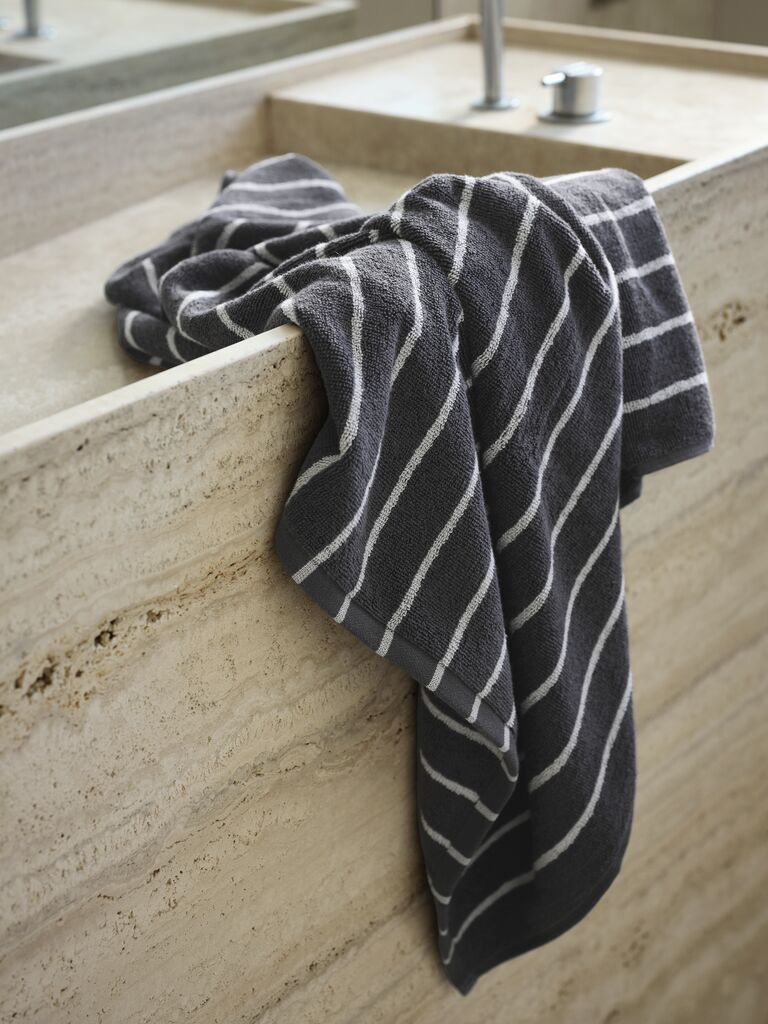 Khăn tắm cotton | BREDBYN | xám đậm | R50xD100cm