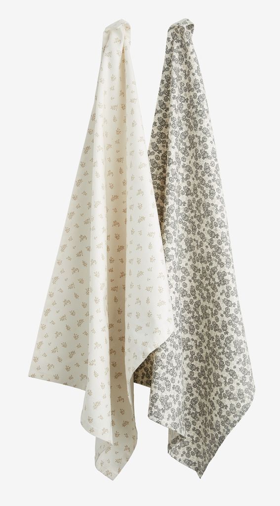 Bộ 2 khăn đa năng cotton | IRIS | be/xám | R50xD70cm
