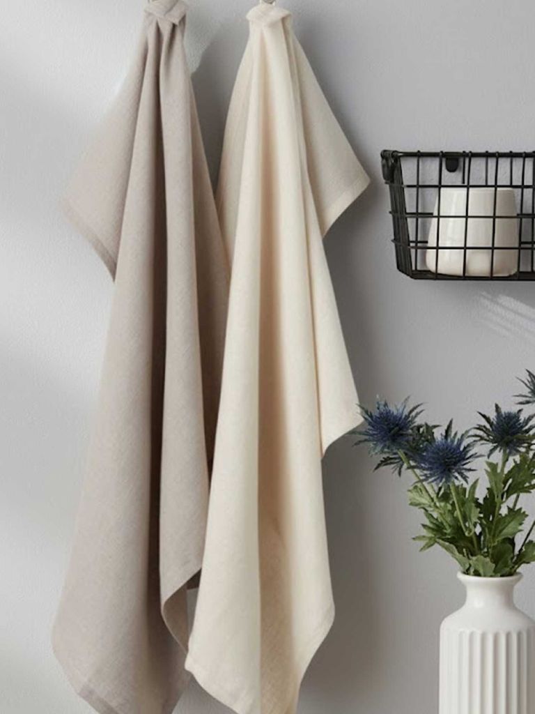 Bộ 2 khăn đa năng cotton | SAV | be/xám | R50xD70cm