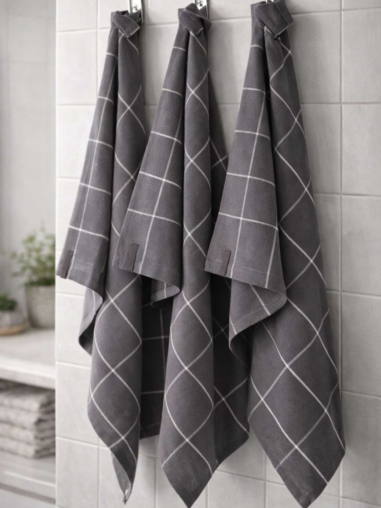 Bộ 3 khăn đa năng cotton | GERBERA | xám than | R50xD70cm