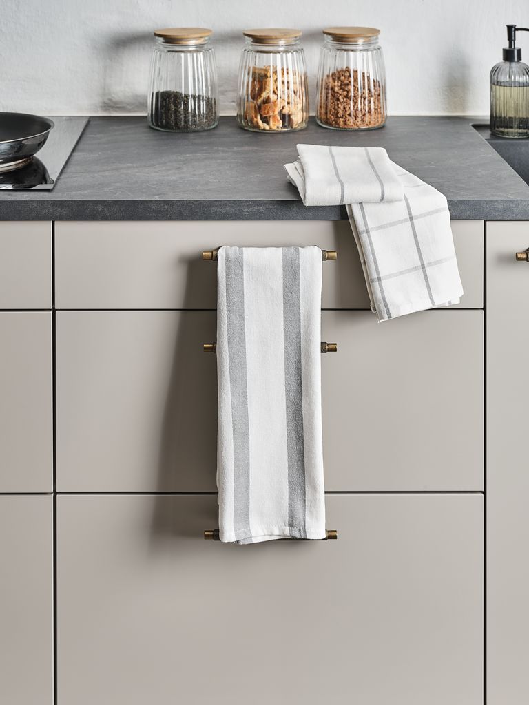 Bộ 3 khăn đa năng cotton | FLEKKMURE | kẻ sọc | R50xD70cm