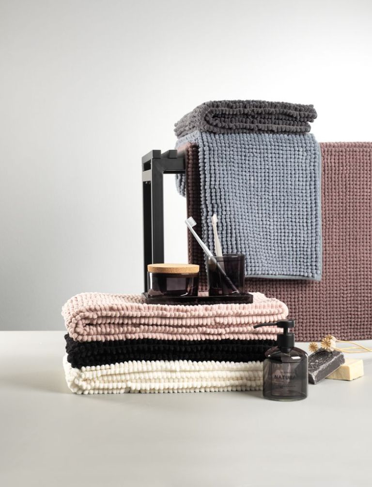 Thảm phòng tắm | FAGERSTA | polyester | xanh | R70xD120cm