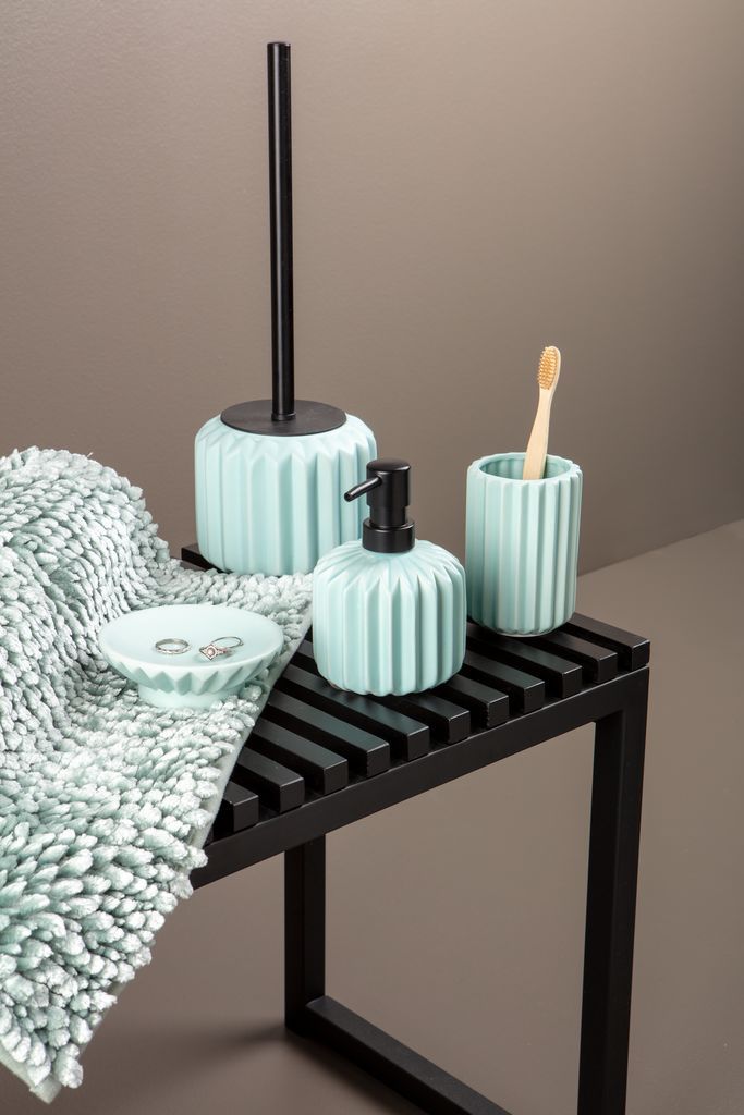 Thảm phòng tắm | BERGBY | polyester | màu bạc hà | R50xD80cm