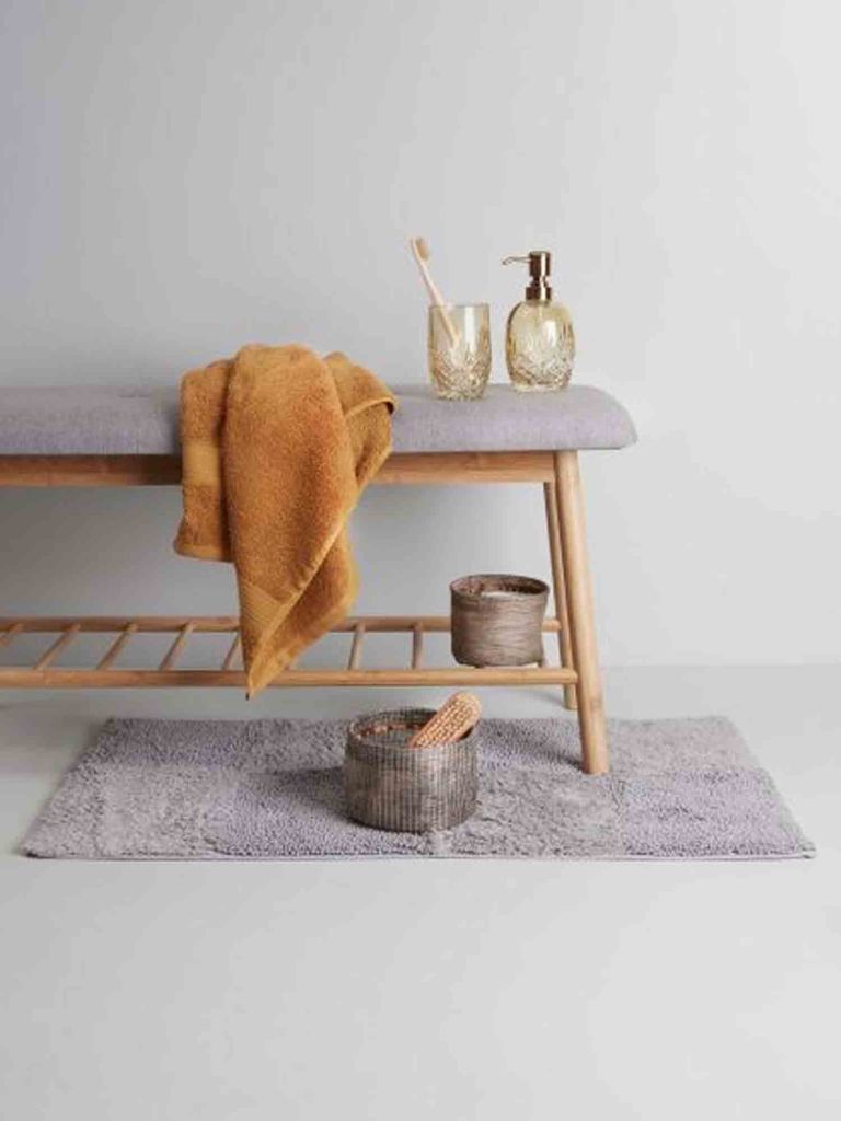 Thảm phòng tắm | RYDBO | cotton | xám | R50xD80cm