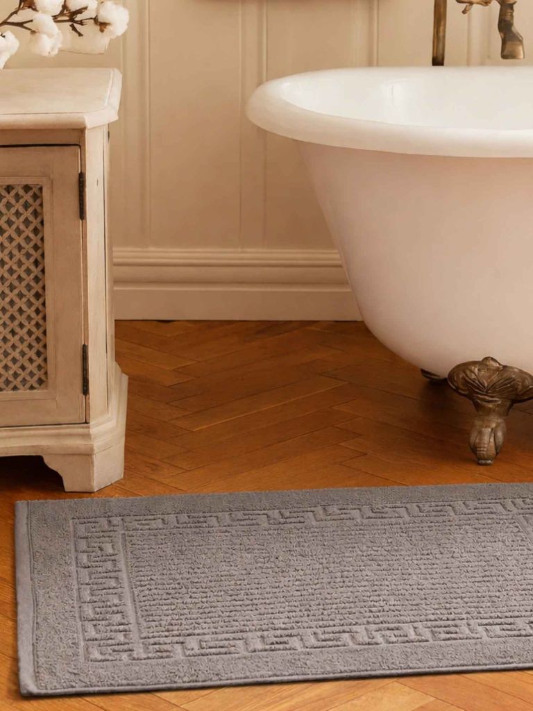 Thảm phòng tắm | MUNGA | cotton | xám | R50xD70cm