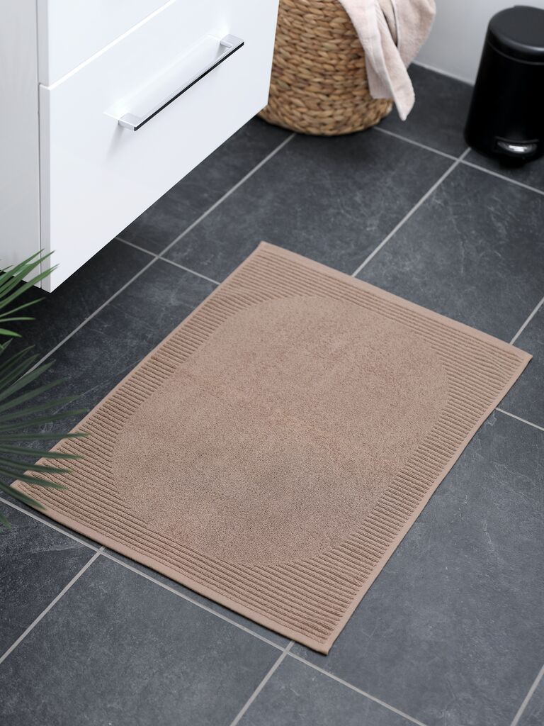 Thảm phòng tắm | MANTORP | cotton | màu cát đậm | R50xD70cm