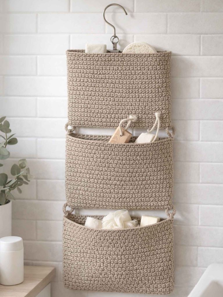 Giỏ treo phòng tắm | STOBY | nhựa PP | be | R29xC78cm