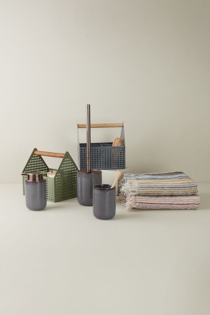 Chổi cọ toilet | MYRVIKEN | gốm/nhựa ABS | xanh | Ø10xC37cm