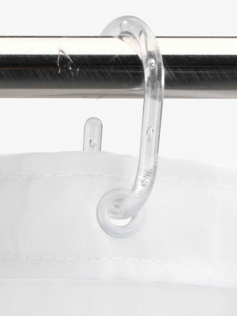 Móc treo rèm tắm | VAREKIL | nhựa PS | màu trong suốt | bộ 12 chiếc