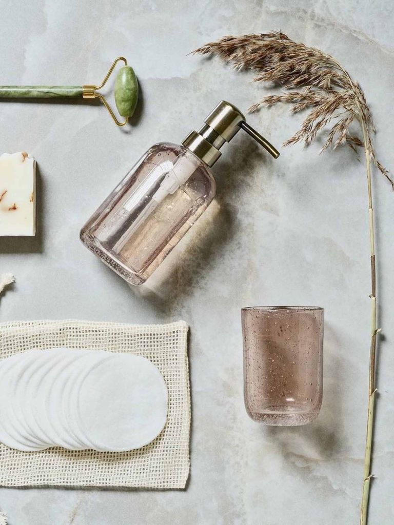 Cốc đựng bàn chải | ESSVIK | thủy tinh | xám/trong suốt |  Ø7xC10 cm