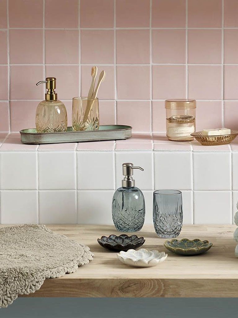 Khay đựng xà phòng | EDSVALLA | thủy tinh | màu vàng | R10xD14xC3cm 