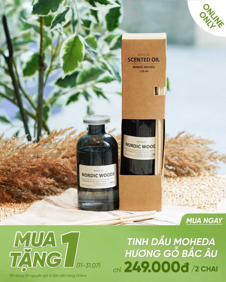 Tinh dầu thơm | MOHEDA | hương gỗ bắc &acirc;u | &Oslash;5xC11cm | 120ml