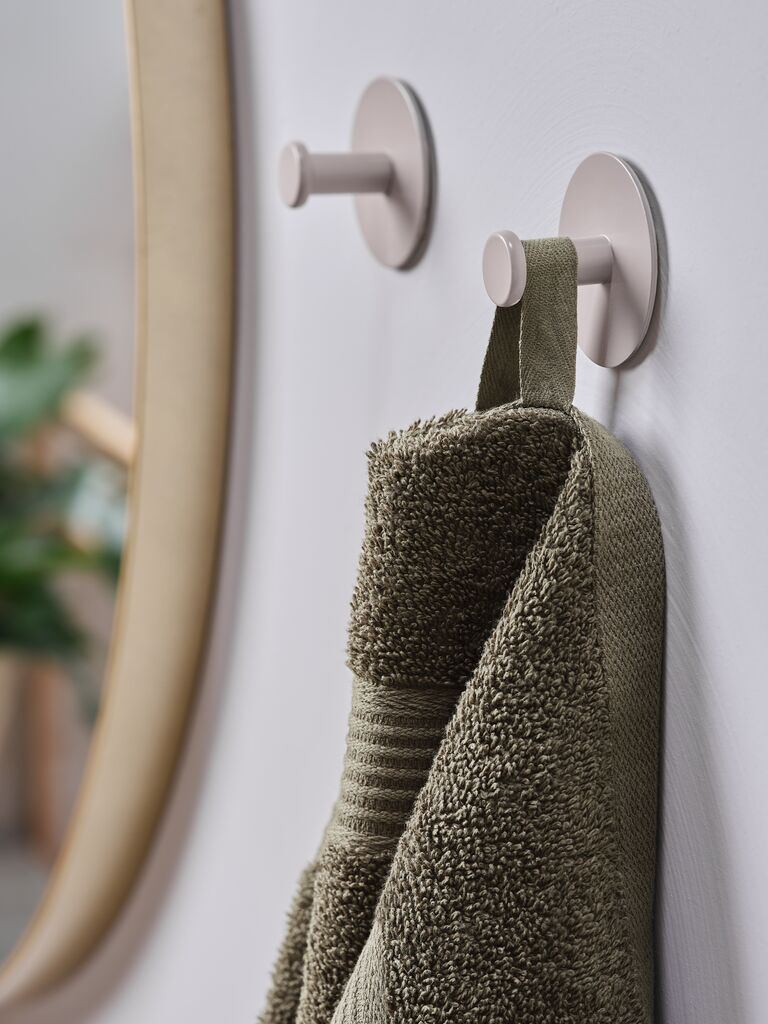 Móc dán tường | EKEDALEN | thép | be | Ø5xC3cm | bộ 2 chiếc