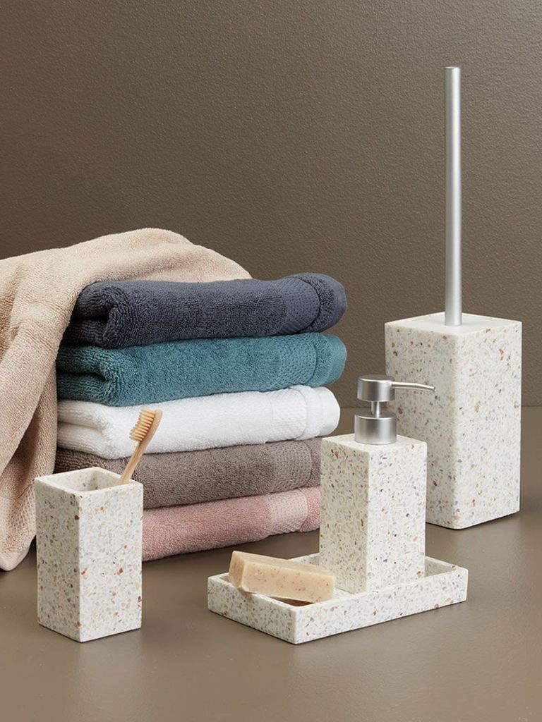 Chổi cọ toilet | BILLSTA | nhựa polyresin/đá | họa tiết terazzo | R9.2xD9.2xC18/42cm