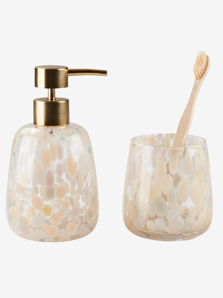 Bình xịt xà phòng | EDSBRO | thủy tinh/nhựa ABS | trong suốt/hoa văn | Ø9xC16cm