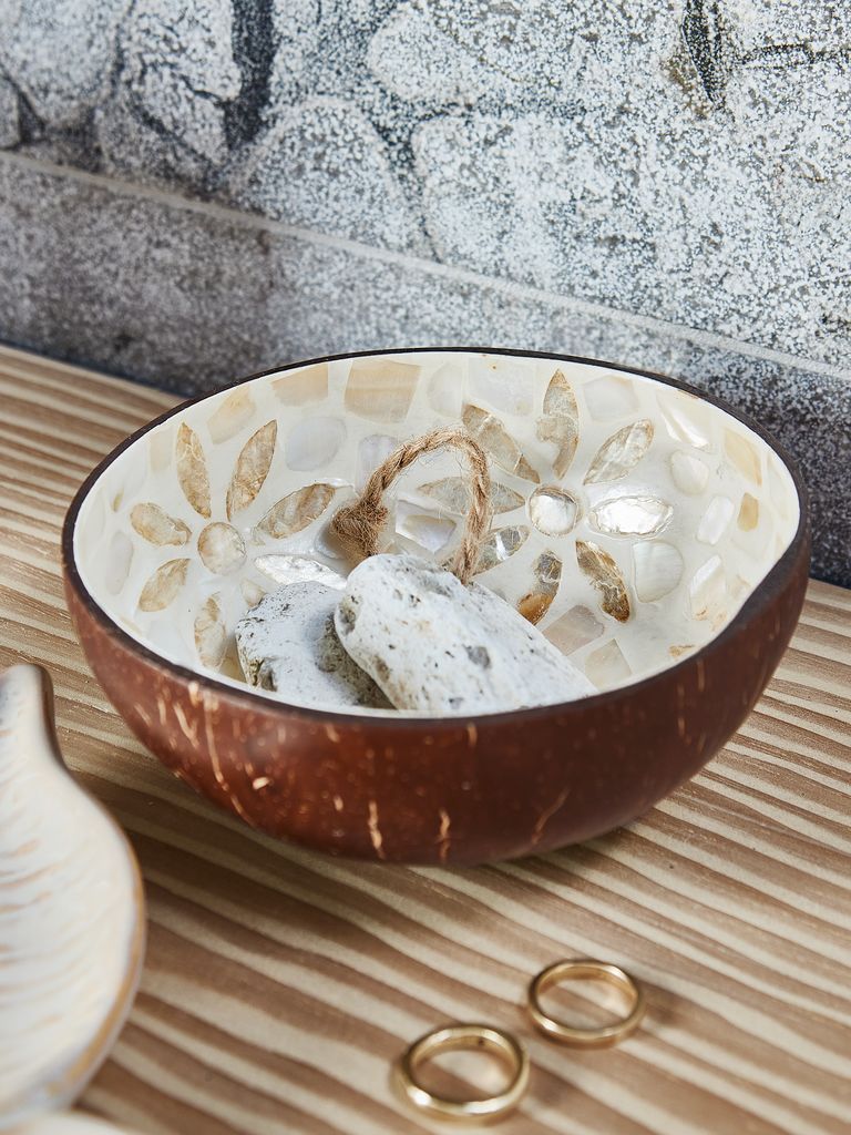 Tô trang trí | BLEKET | sọ dừa | nâu | Ø14xC6cm