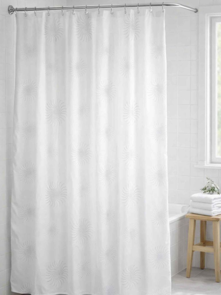 Rèm phòng tắm | SVARTVIK | polyester | trắng | R150xD200cm