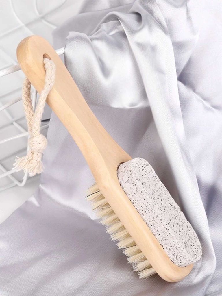 Bàn chải tắm | VALJE | gỗ/nhựa PP | màu tự nhiên | R4xD17xC4cm