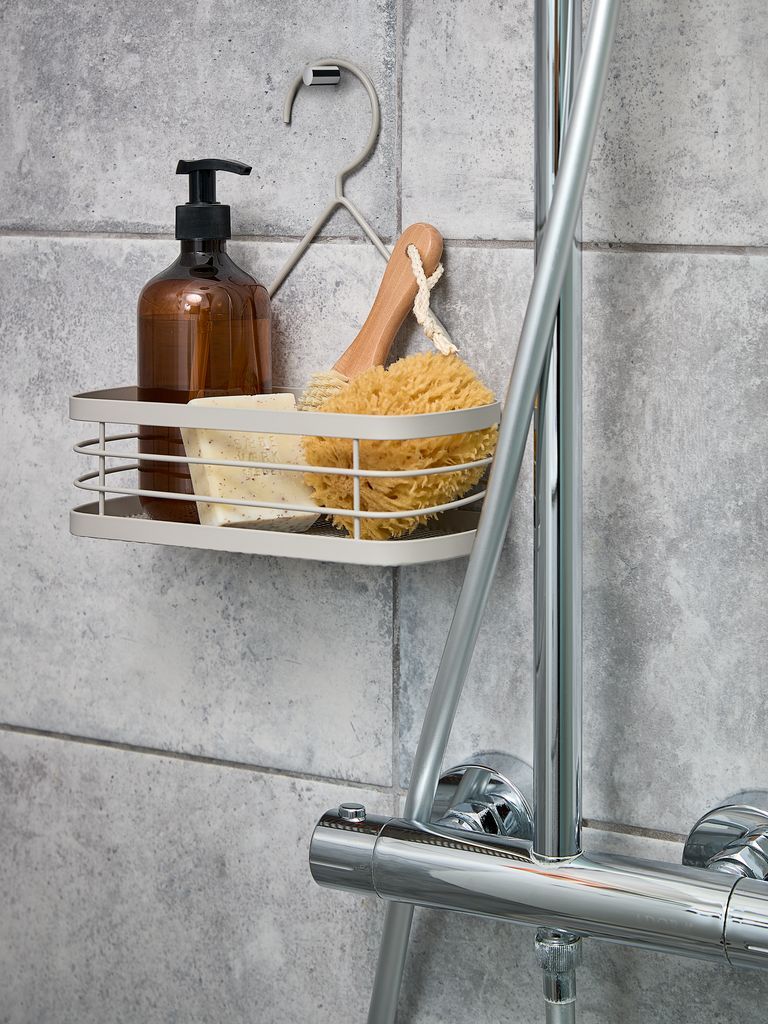 Giá treo phòng tắm | MOHED | thép | be | R23xD12xC26.5cm