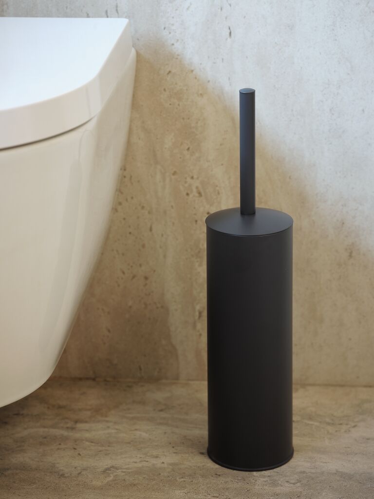 Chổi cọ toilet | BALSBY | kim loại/nhựa PP | ghi đậm | Ø10xC42cm