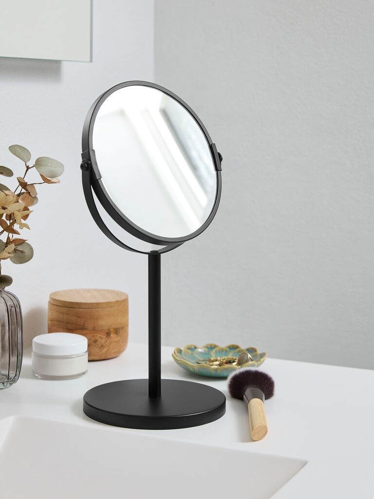 Gương 2 mặt | ILSBO | kim loại/gương | đen | Ø18xC35cm