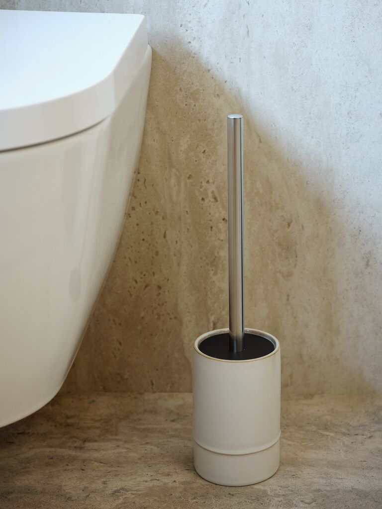 Chổi cọ toilet | SMEDBY | gốm/nhựa PP | xám nhạt | Ø9xC39cm