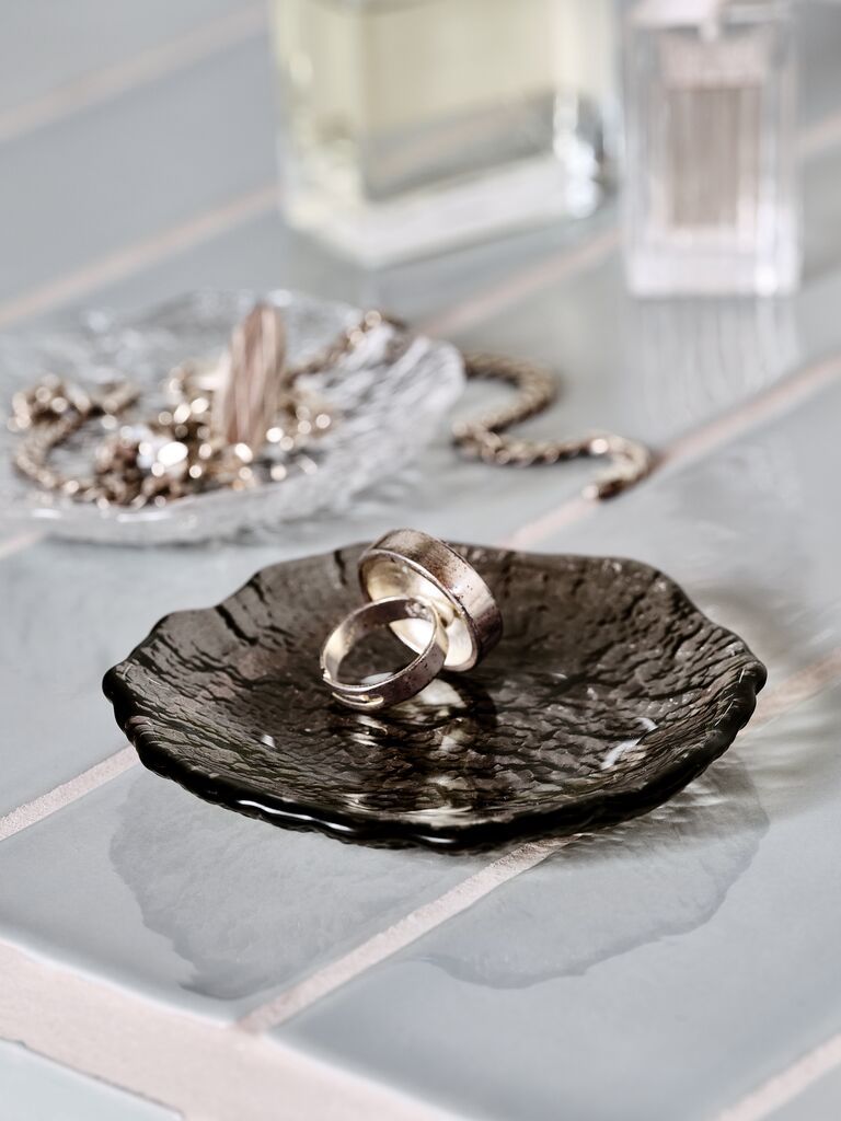 Khay trang sức | BODAFORS | thủy tinh | nhiều màu | Ø10xH2cm