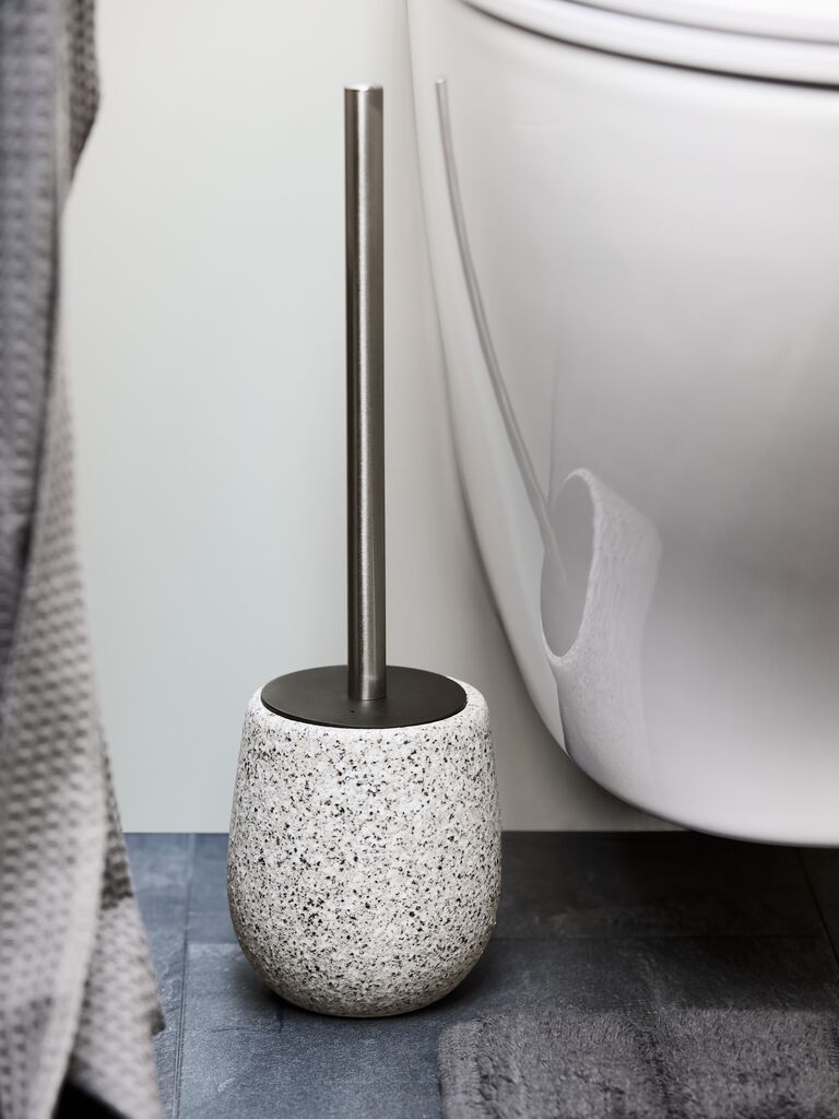 Chổi cọ toilet | LYCKSELE | gốm bán sứ/thép | họa tiết terrazzo | Ø12xC37cm