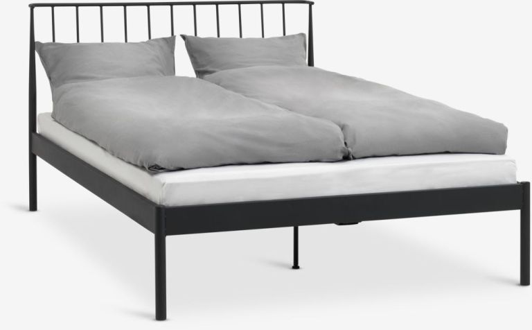Giường Abildro kim loại đen R180x D200cm