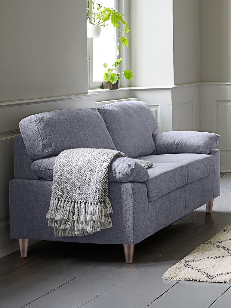 Sofa 2 chỗ | GEDVED | vải polyester | xám nhạt | R154xS84xC85cm