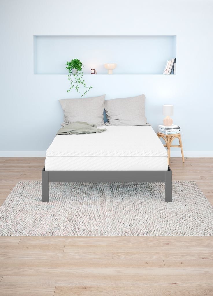 Giường đơn | KILDEN | thép | xám đậm | R90xD200cm