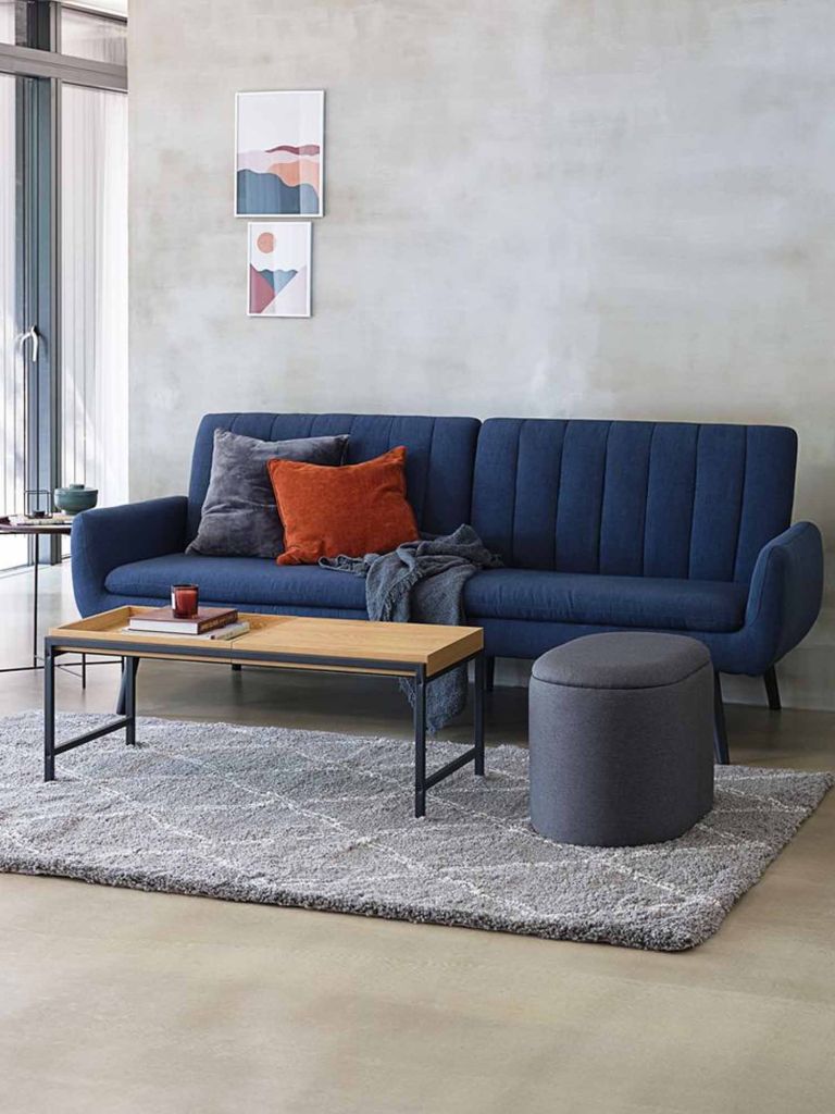 Sofa giường | HARNDRUP | vải polyester | xanh | R210xS100/114xC85cm
