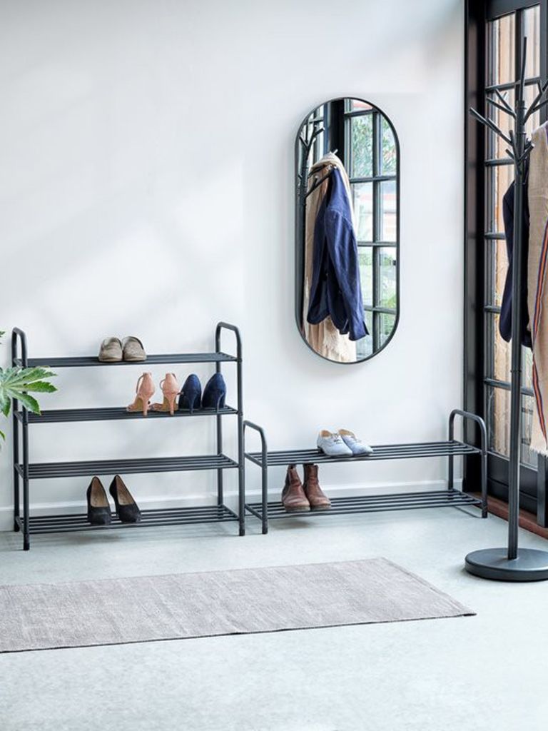 Kệ giày 4 ngăn| HALS | thép | đen | R82xS35xC78cm