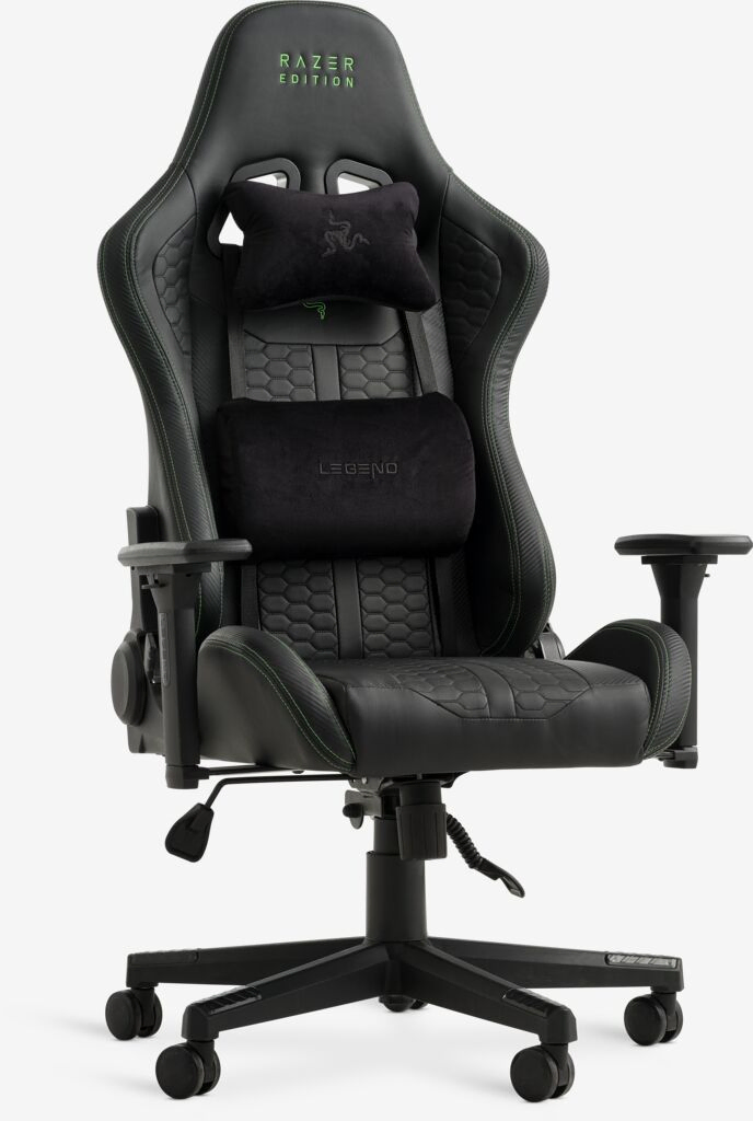 Ghế Gaming Razer Da PU Kim Loại Xanh Đen R70XS45XC126