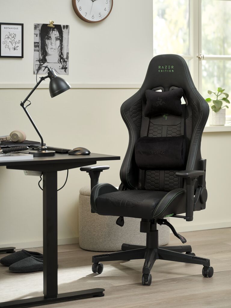 Ghế gaming | RAZER | da PU/kim loại | xanh/đen | R70xS45xC126/136cm