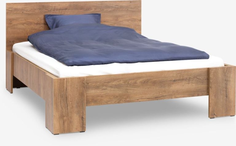 Giường Vedde gỗ công nghiệp màu sồi đậm 180x200cm